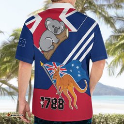 Australia Day Kangaroo and Koala With Flag Hawaiian Shirt