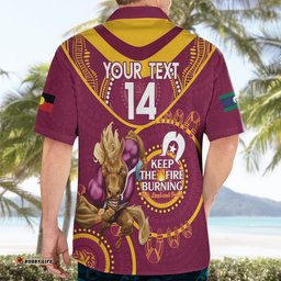 Custom NRL Broncos NAIDOC Week Hawaiian Shirt Keep The Fire Burning Indigenous Art