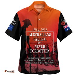 Australia Anzac Day Custom Hawaiian Shirt Lest We For Get Anzac Quotes Shirt