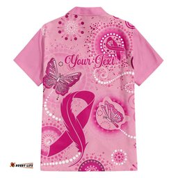 Personalised Australia Indigenous Hawaiian Shirt Breast Cancer Ribbon Think Pink Pink Version