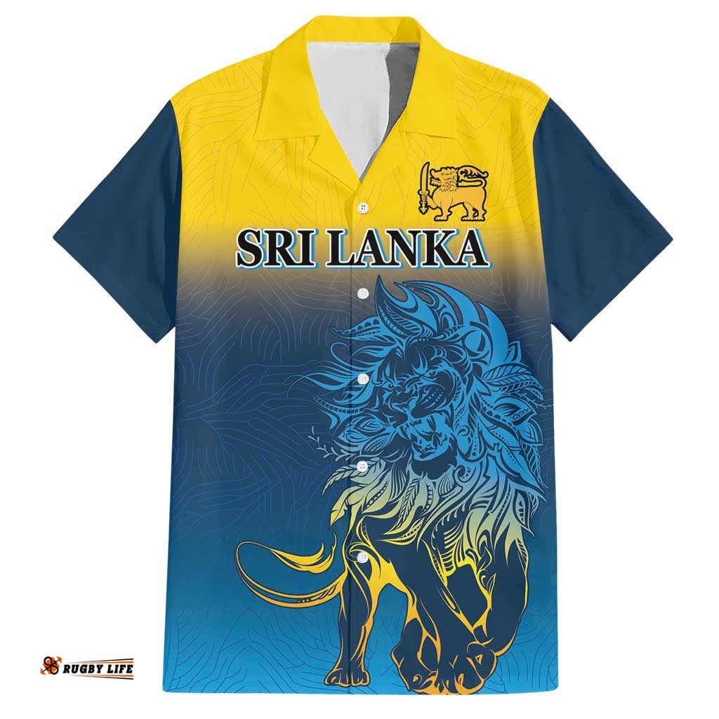 Custom Sri Lanka Cricket Hawaiian Shirt With Simple Lions Version