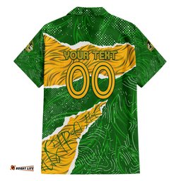 Personalised Matildas Hawaiian Shirt Australia Soccer Fingerprint