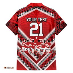Custom Tonga Rugby Hawaiian Shirt Tonga Sipi Tau Ngatu Tribal Pattern
