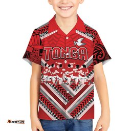 Custom Tonga Rugby Hawaiian Shirt Tonga Sipi Tau Ngatu Tribal Pattern