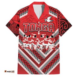Custom Tonga Rugby Hawaiian Shirt Tonga Sipi Tau Ngatu Tribal Pattern