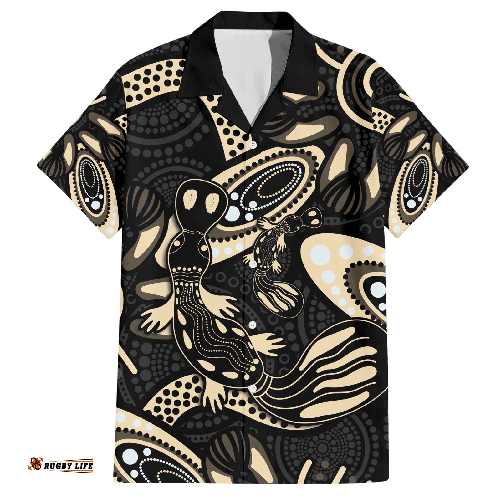 Australia Mothers Day Hawaiian Shirt Mom And Baby Platypus Aboriginal Art