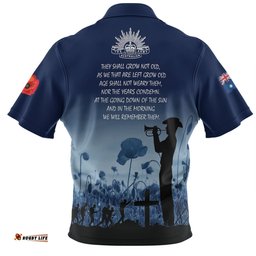 Australia Anzac Day Hawaiian Shirt - Lest We Forget Blue Hawaiian Shirt