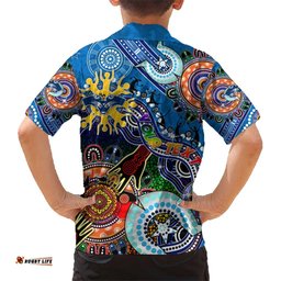 Custom NAIDOC Week 2024 Geelong Cats Hawaiian Shirt Australia Aboriginal Dot Painting