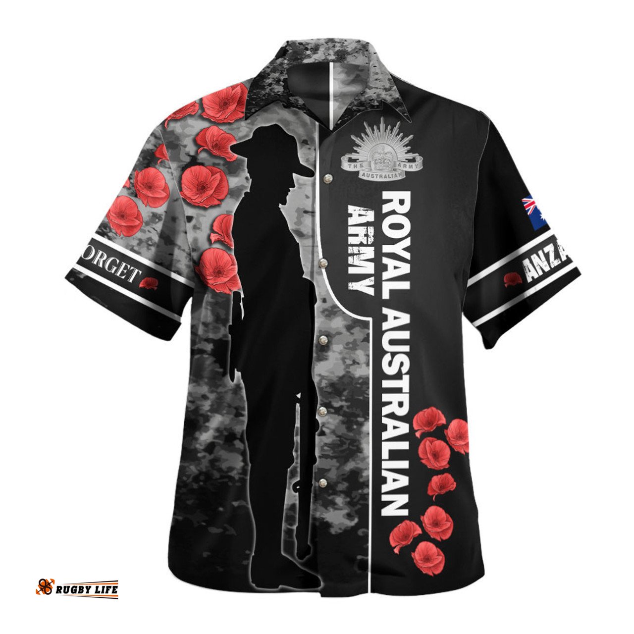 Australia Hawaiian Shirt - Custom Royal Australian Army Anzac Day Camouflage Style
