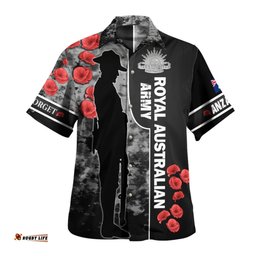 Australia Hawaiian Shirt - Custom Royal Australian Army Anzac Day Camouflage Style