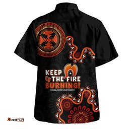 Australia Hawaiian Shirt Naidoc Week 2024 Keep The Fire Burning Aboriginal Dot Art Inspired