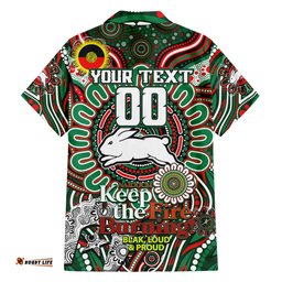 Custom NAIDOC Week 2024 Rabbitohs Hawaiian Shirt Mascot Rugby