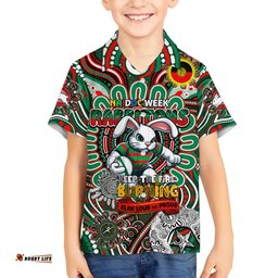 Custom NAIDOC Week 2024 Rabbitohs Hawaiian Shirt Mascot Rugby