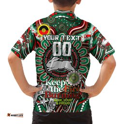 Custom NAIDOC Week 2024 Rabbitohs Hawaiian Shirt Mascot Rugby