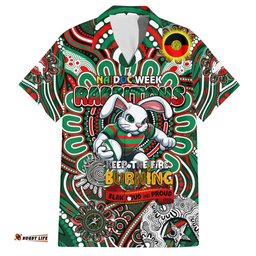 Custom NAIDOC Week 2024 Rabbitohs Hawaiian Shirt Mascot Rugby