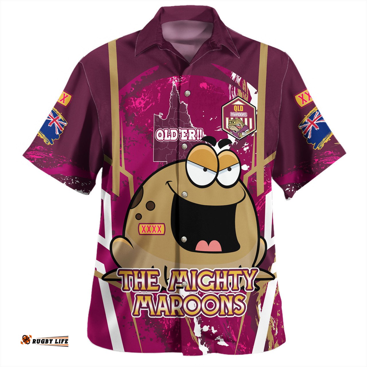 Cane Toads Sport Hawaiian Shirt - Custom Go Mighty Inspired