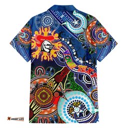 Personalised Knights NAIDOC Week 2024 Hawaiian Shirt Australia Aboriginal Dot Painting