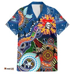 Personalised Knights NAIDOC Week 2024 Hawaiian Shirt Australia Aboriginal Dot Painting