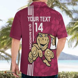 Custom QLD Maroons Rugby Hawaiian Shirt Cane Toads Polynesian Pattern Tropical Vibes