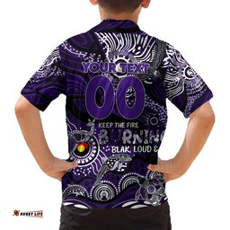 Custom NAIDOC Week 2024 Freo Hawaiian Shirt Aboriginal Animals Keep The Fire Burning