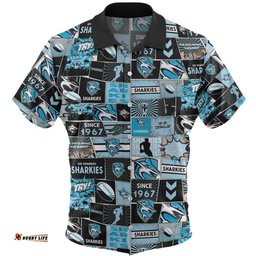 Cronulla-Sutherland Sharks Hawaiian Shirt - Team Of Us Die Hard Fan Supporters Comic Style