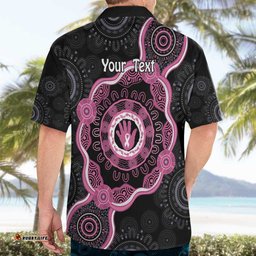 Personalised Australia Breast Cancer Hawaiian Shirt Brave Strong Aboriginal Art