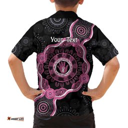 Personalised Australia Breast Cancer Hawaiian Shirt Brave Strong Aboriginal Art