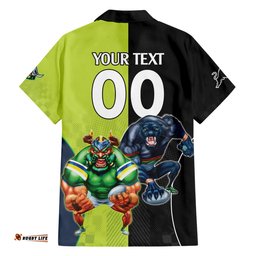 Custom Raiders and Panthers Hawaiian Shirt Together Sporty Style