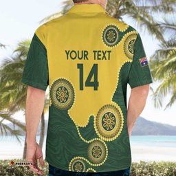 Custom Australia Boomers Hawaiian Shirt Aboriginal With Marble Pattern Yellow