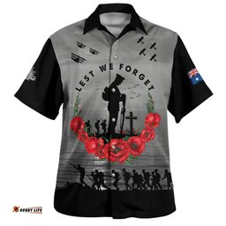 Australia Hawaiian Shirt Anzac Day Remembering Our Fallen Heroes