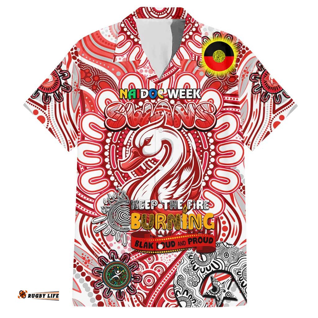 Custom Sydney Swans NAIDOC Week 2024 Hawaiian Shirt Mascot Football