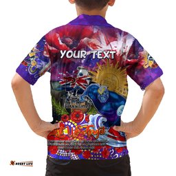 Personalised Australia Rugby Storm ANZAC Hawaiian Shirt Melbourne Scratch Style