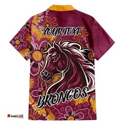 Personalised Broncos NAIDOC Week 2024 Hawaiian Shirt Aboriginal Fire Burning Sparks