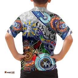 Custom NAIDOC Week 2024 North Melbourne Kangaroos Hawaiian Shirt Australia Aboriginal Dot Painting