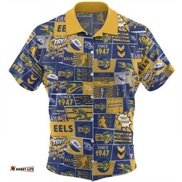 Parramatta Eels Sport Hawaiian Shirt - Team Of Us Die Hard Fan Supporters Comic Style
