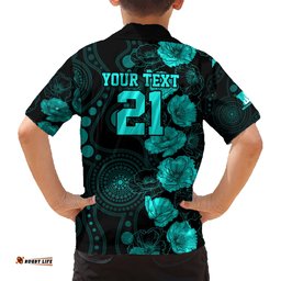 Heat Cricket Never Forget Custom Hawaiian Shirt ANZAC Day with Poppy Aboriginal