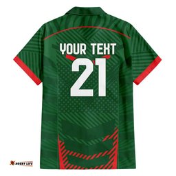 Custom Bangladesh Cricket Hawaiian Shirt Go Tigers Sporty Version