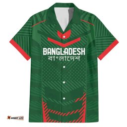 Custom Bangladesh Cricket Hawaiian Shirt Go Tigers Sporty Version
