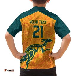 Custom Australia Rugby Hawaiian Shirt Summer Paris 2024