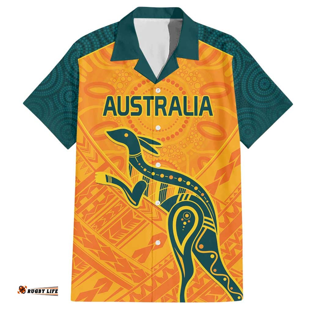 Custom Australia Rugby Hawaiian Shirt Summer Paris 2024