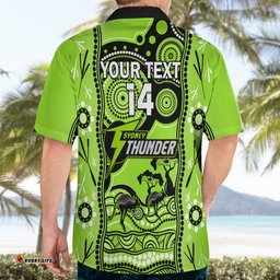 Custom Sydney Thunder Cricket Hawaiian Shirt Happy Australia Day Aboriginal Art