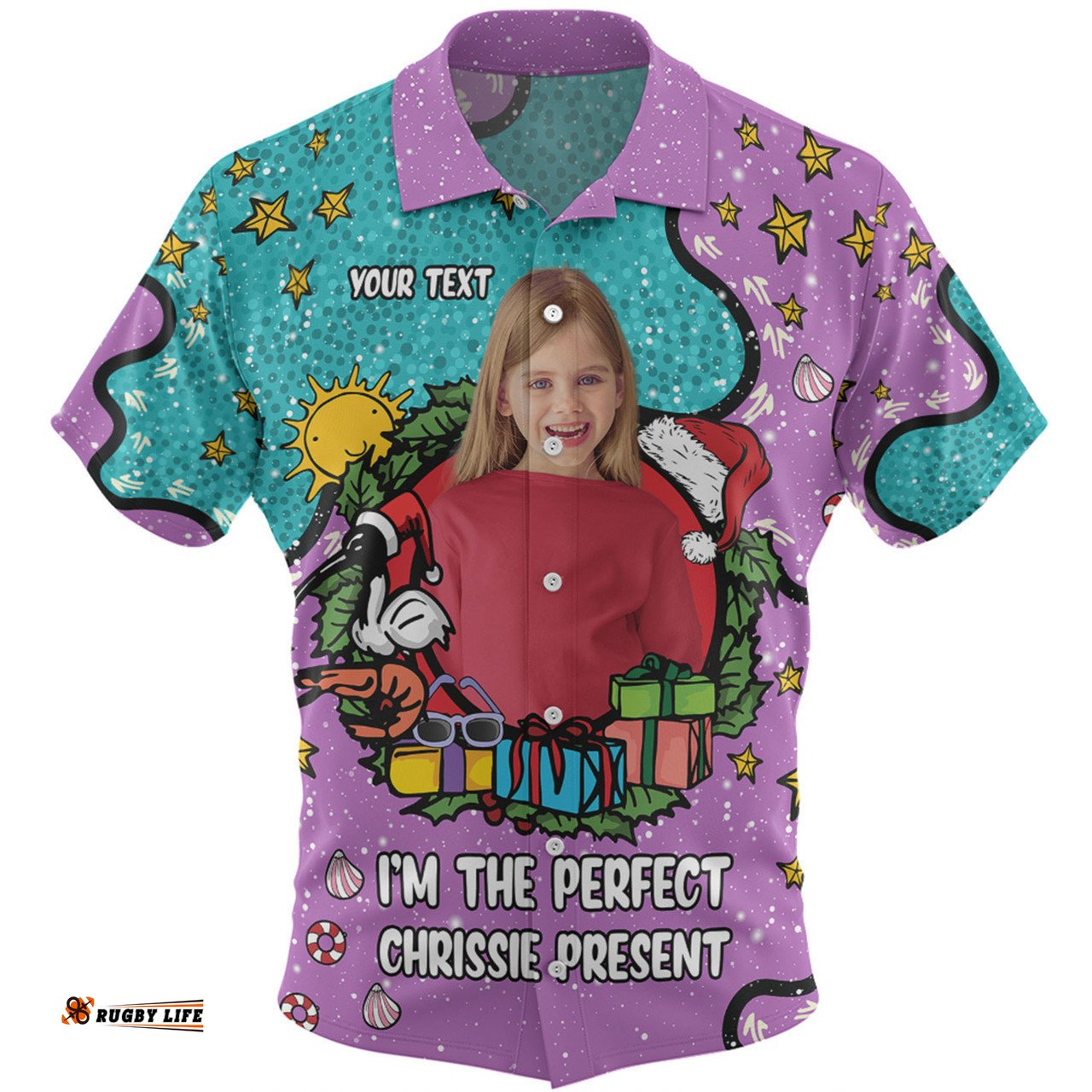 Australia Christmas Custom Hawaiian Shirt - I'm the Perfect Present Purple Hawaiian Shirt