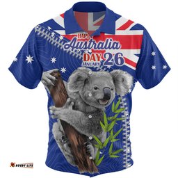 Australia Australia Day Hawaiian Shirt - Koala Happy Australia Day Hawaiian Shirt