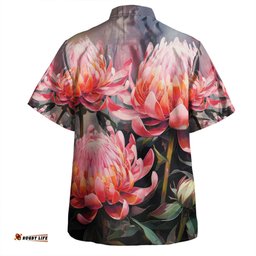 Australia Waratah Hawaiian Shirt - Waratah Oil Painting Abstract Ver3 Hawaiian Shirt