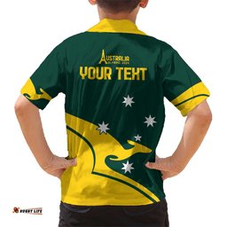 Personalised Australia Go Paris 2024 Hawaiian Shirt National Color Ver2