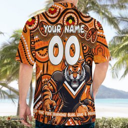 Custom Australia NAIDOC Week 2024 Hawaiian Shirt Wests Tigers Mascot Keep The Fire Burning