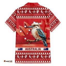 Aussie Kookaburra Hawaiian Shirt Merry Christmas Red Style
