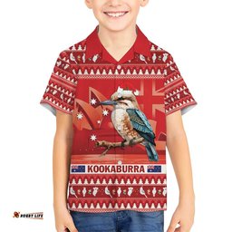 Aussie Kookaburra Hawaiian Shirt Merry Christmas Red Style