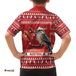 Aussie Kookaburra Hawaiian Shirt Merry Christmas Red Style