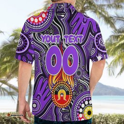 Personalised NAIDOC Week 2024 Fremantle Dockers Freo Hawaiian Shirt Australian Aboriginal Hand Painting